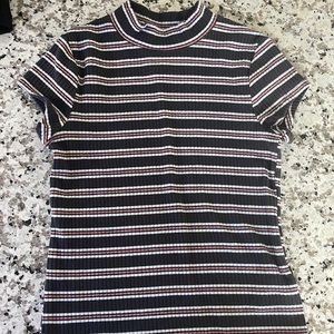 Abercrombie kids mock turtleneck ribbed tee